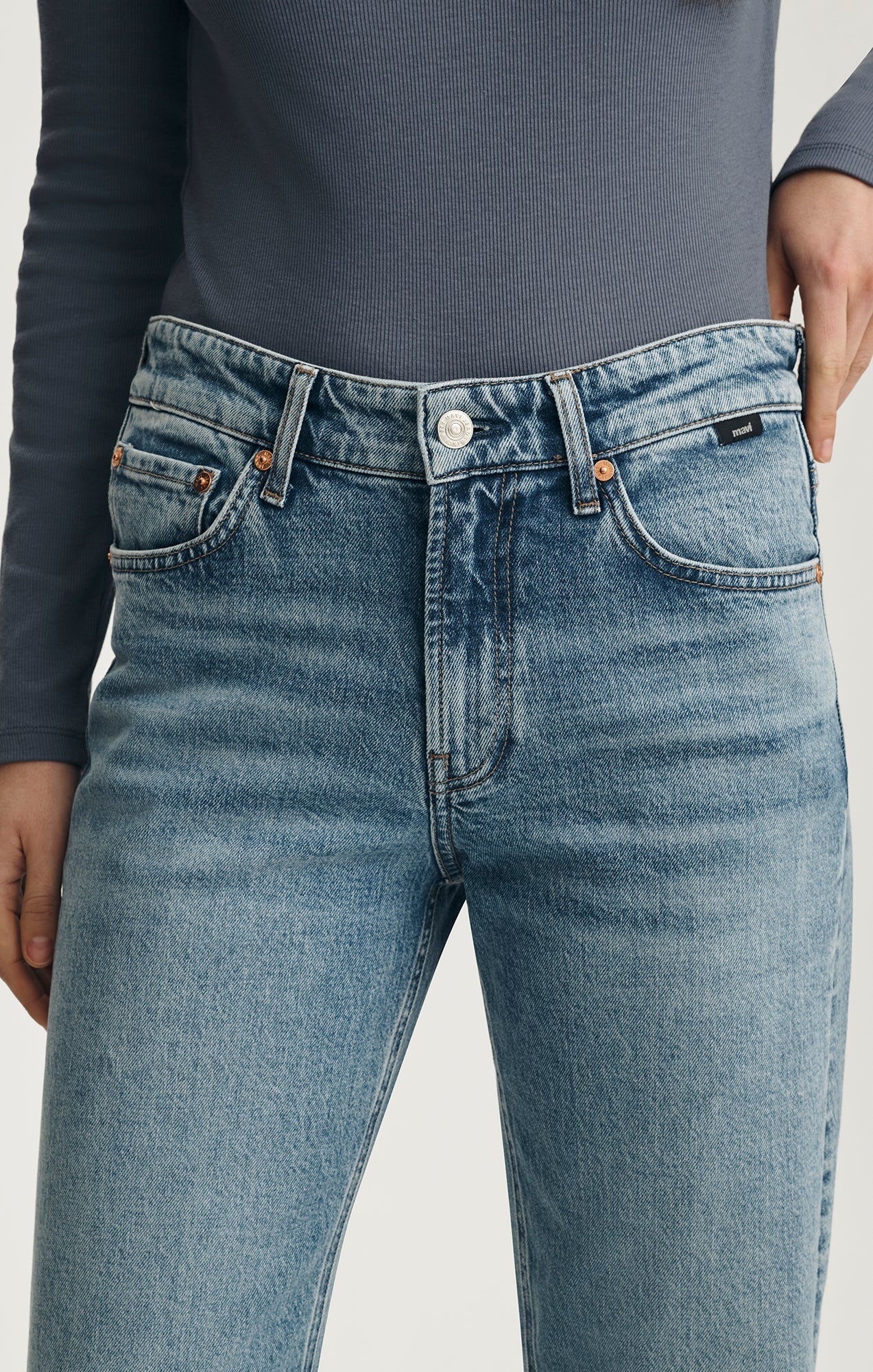 Mavi Women's Taylor High Rise Straight Leg Jean 30"