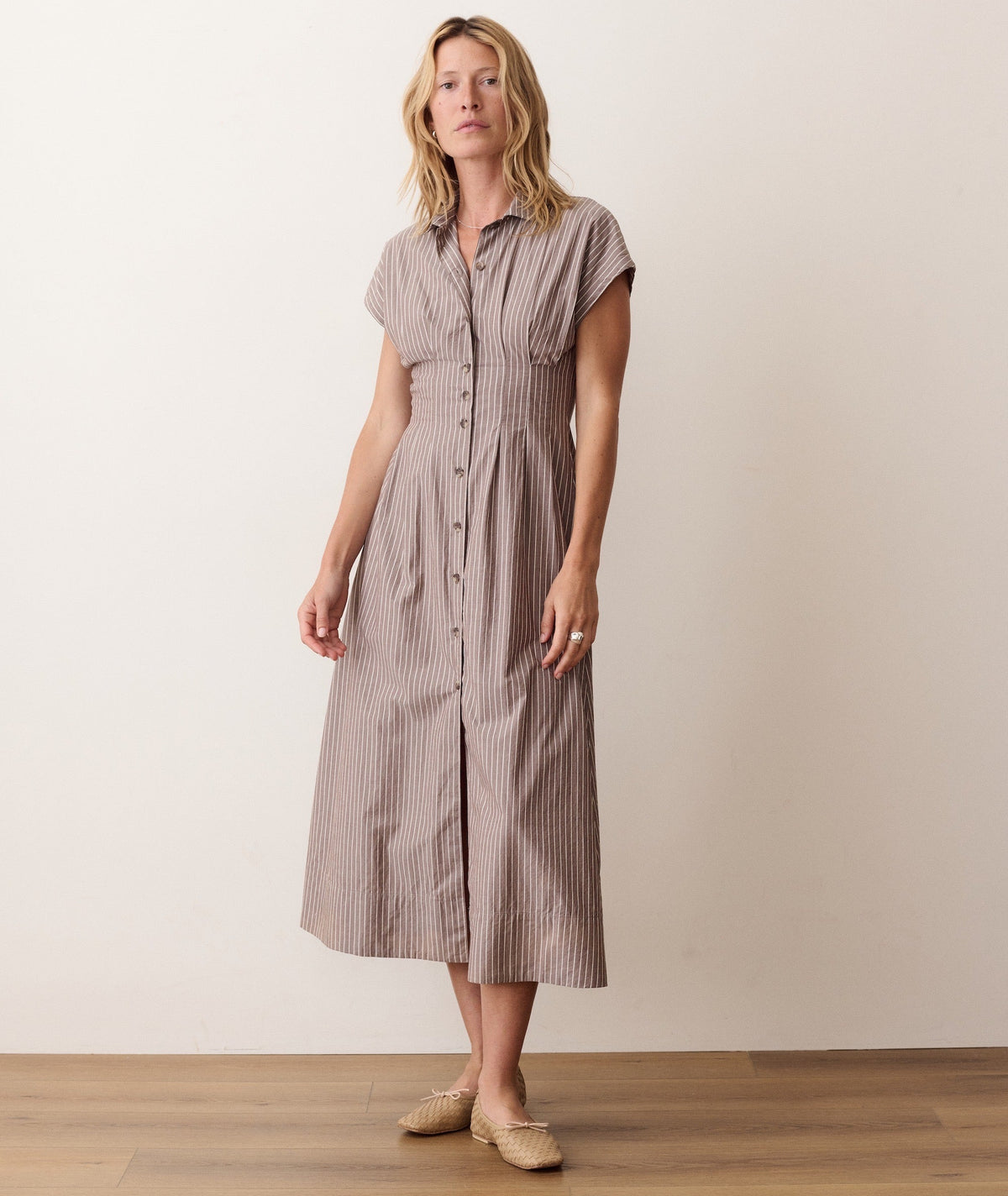 Marine Layer Women's Arden Midi Shirt Dress