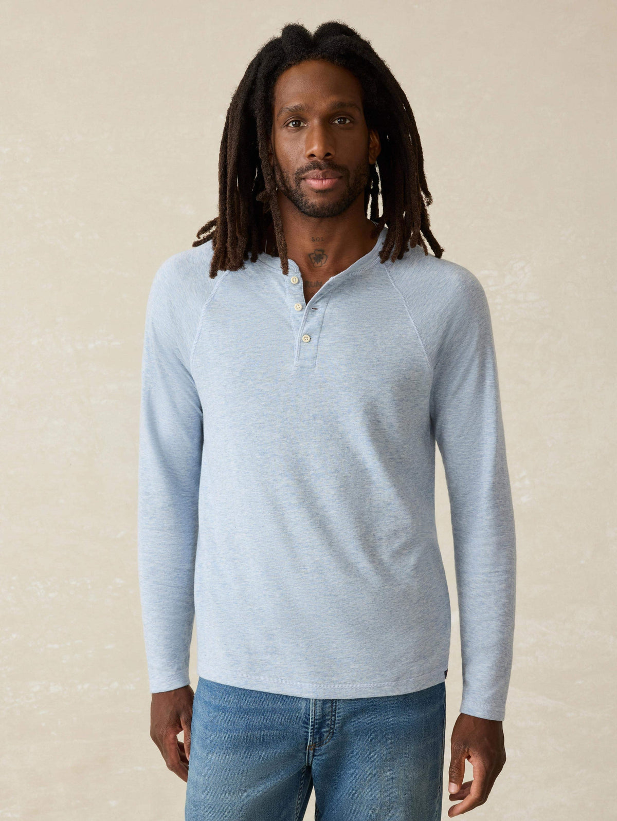 Faherty Men's Long Sleeve Cloud Henley