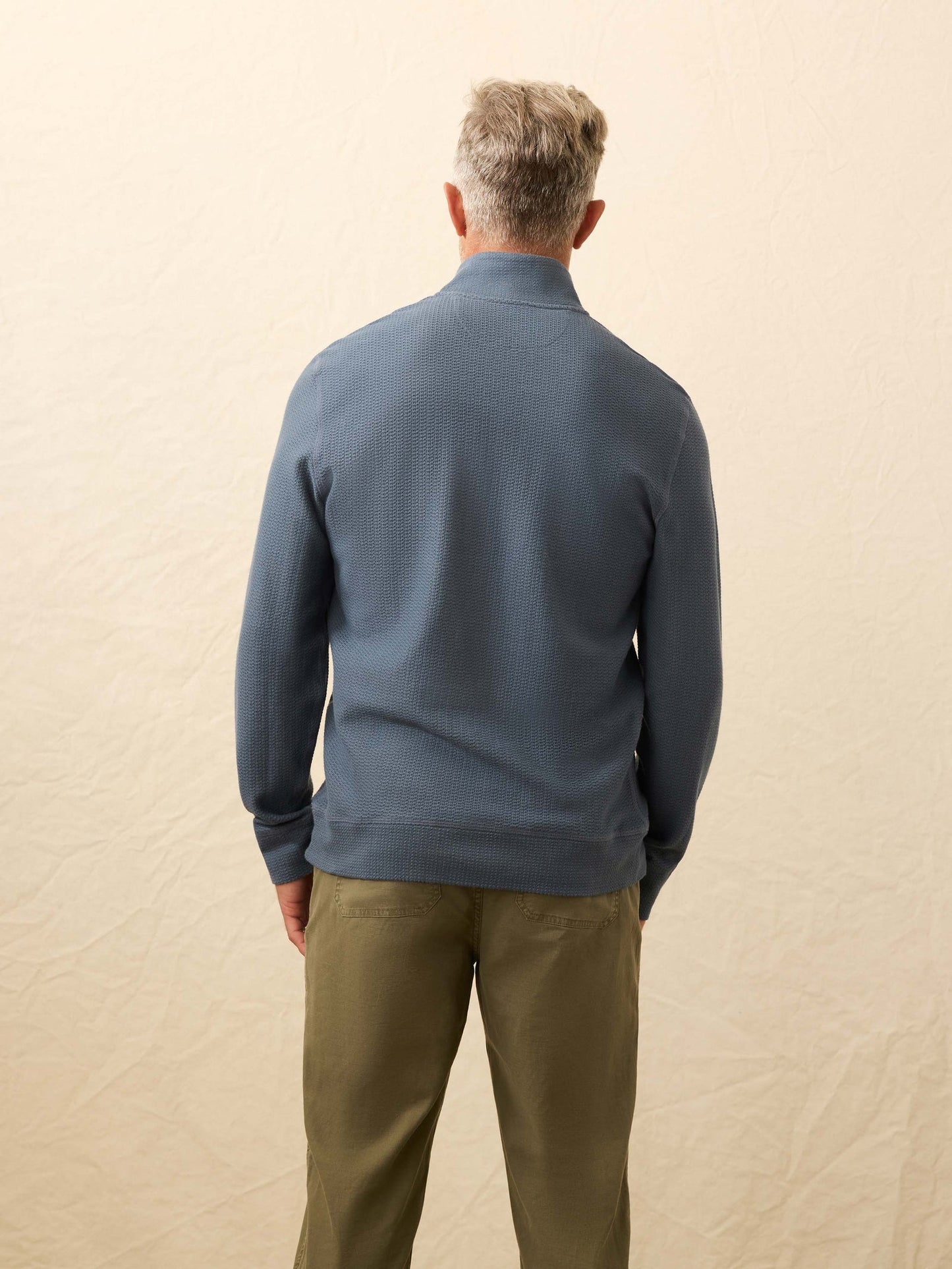 Faherty Textured Knit Quarter Zip