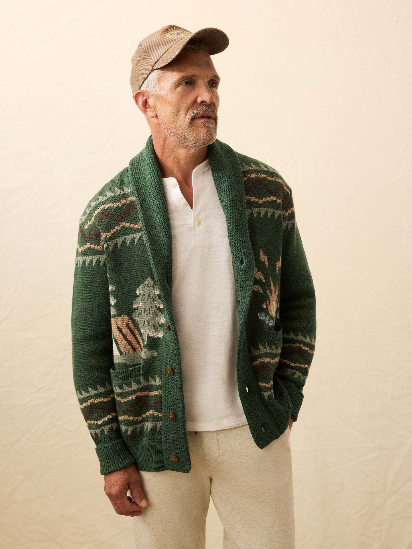 Faherty Men's Camp Cardigan
