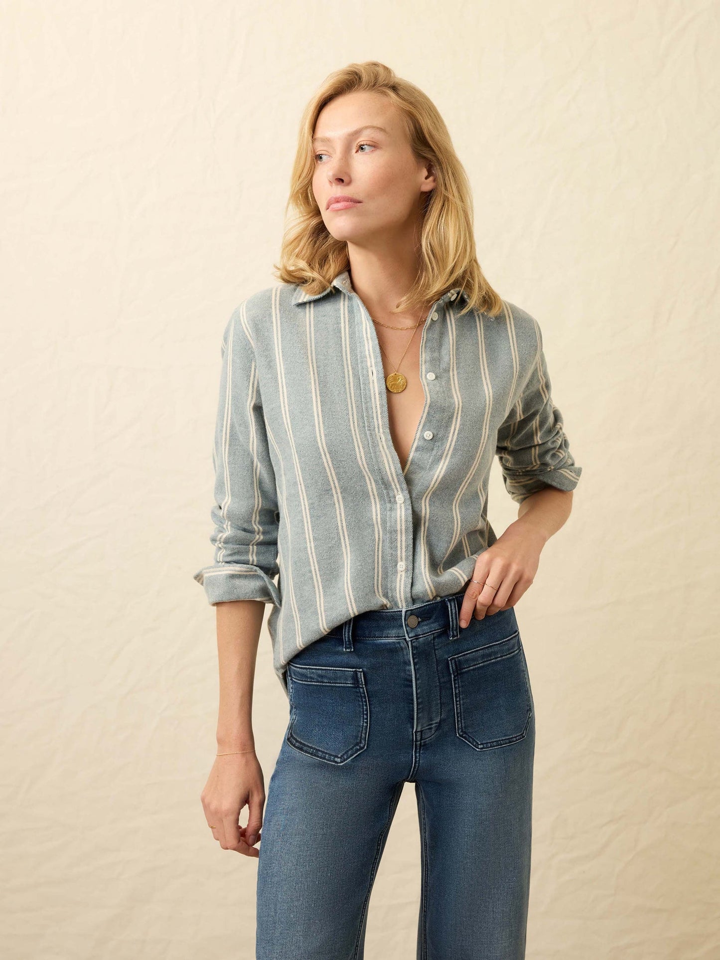 Faherty Women's The Heirloom Portuguese Flannel Relaxed Shirt