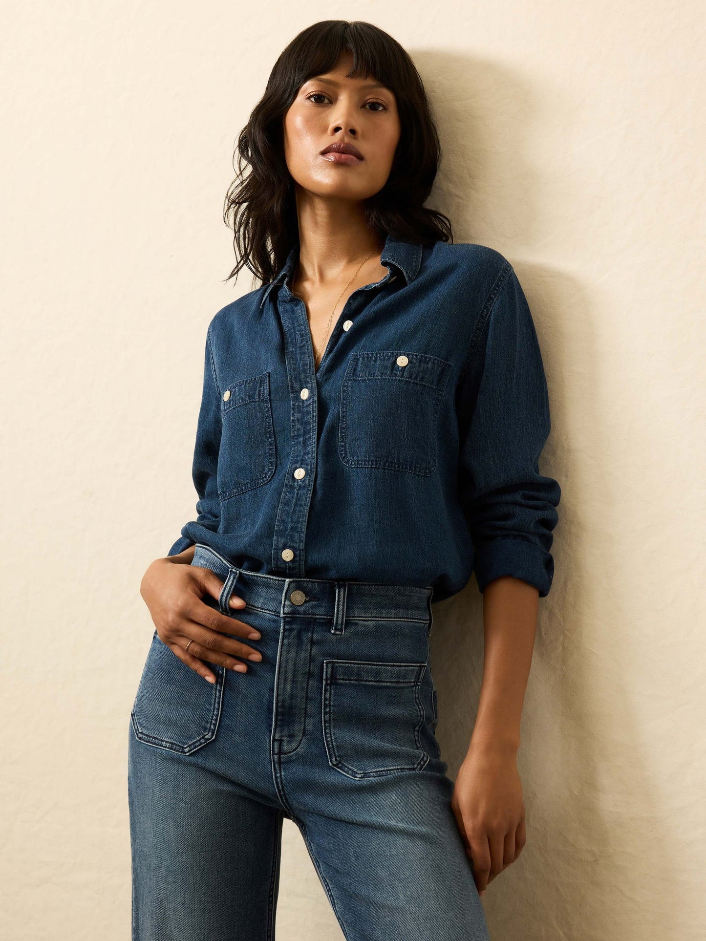 Faherty Women's Tried & True Chambray Class Shirt