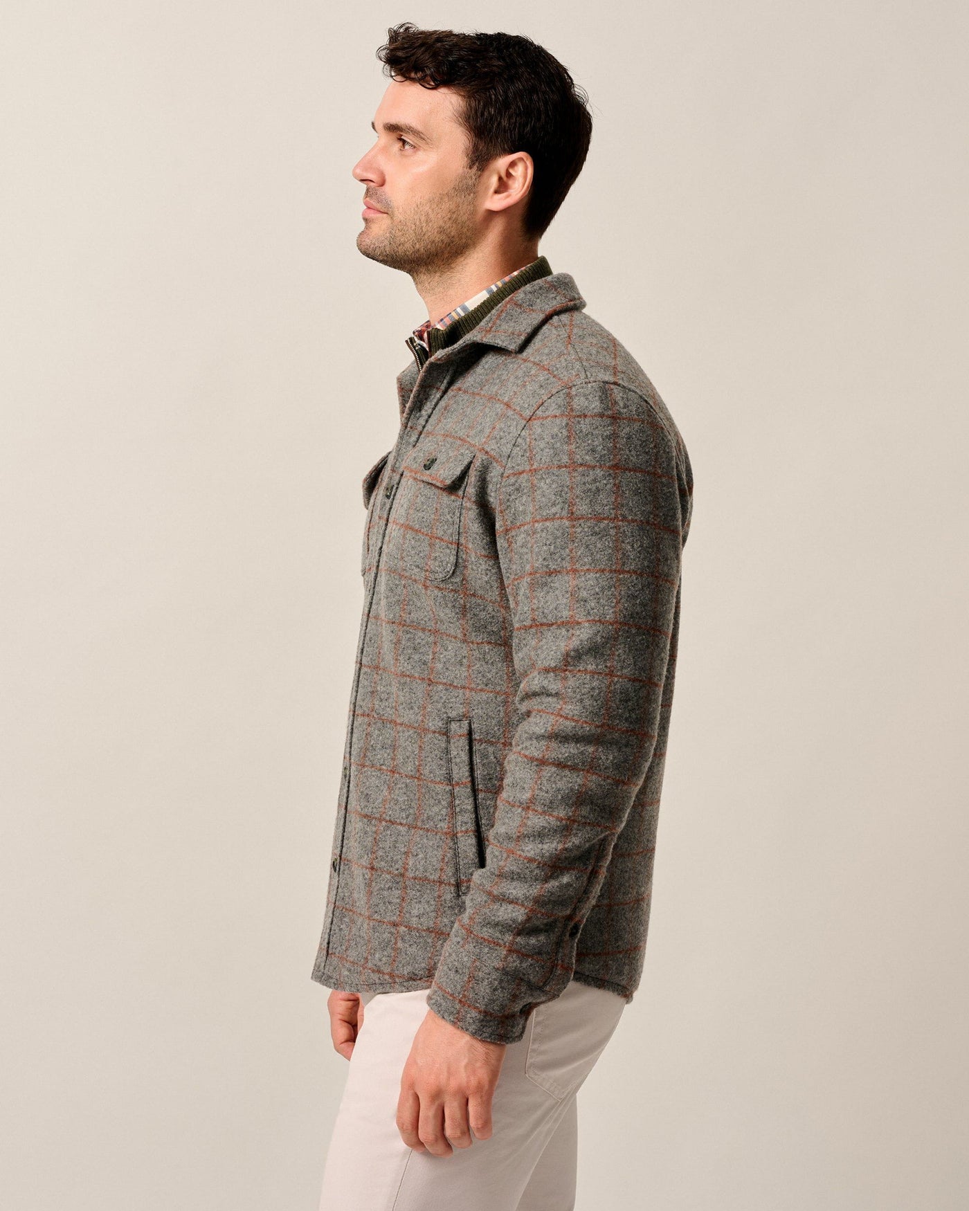 Johnnie-O McDowell Wool Quilt-Lined Shacket