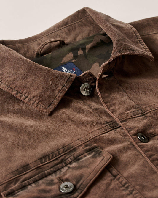 Johnnie-O Rett Garment-Dyed Stretch Corduroy Trucker Jacket
