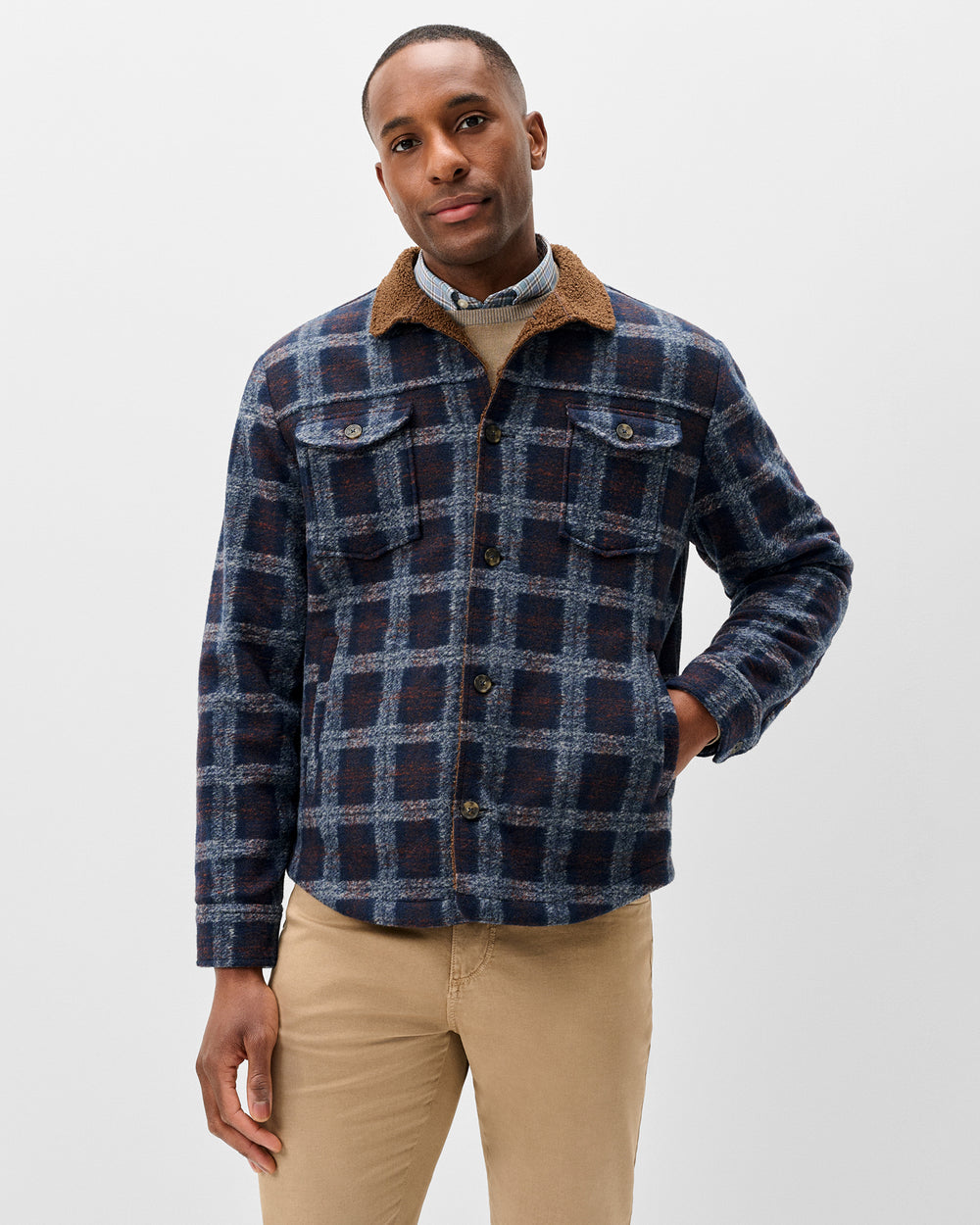 Johnnie-O Men's Sherpa Lined Shacket