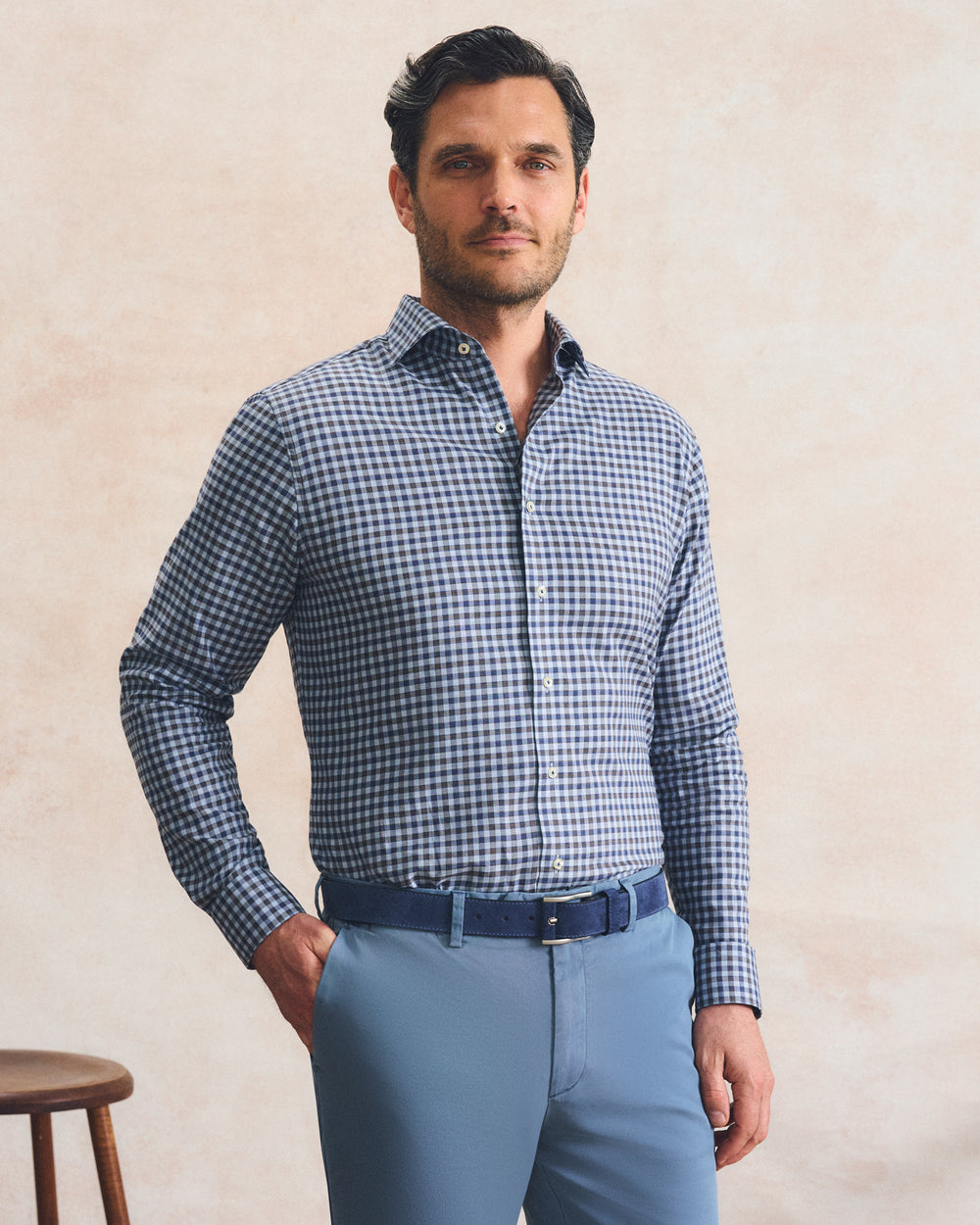Johnnie- O Men's Top Shelf  Amalfi Gingham Cotton Button DownShirt