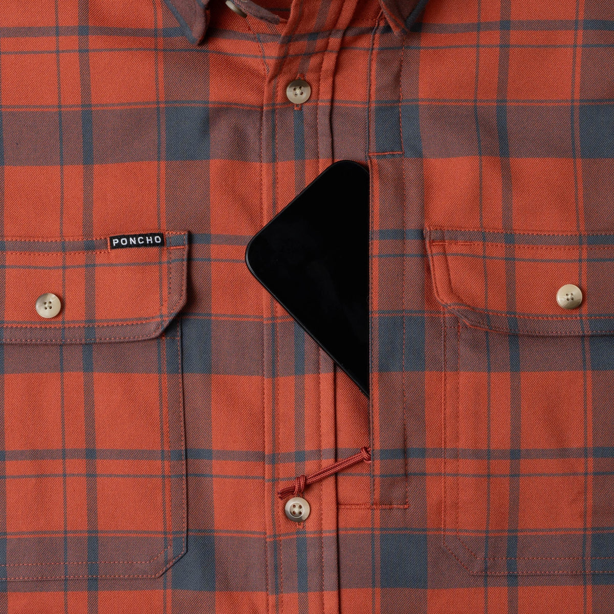 Poncho The Stonington Performance Flannel