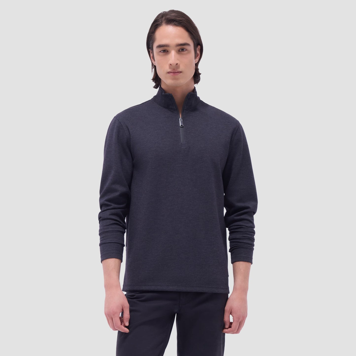 Soft Touch Black Heather Quarter-Zip Pullover