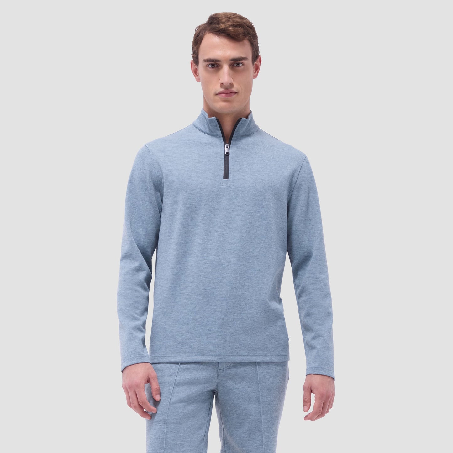 Bugatchi Shark Soft Touch Heather Quarter-Zip Pullover