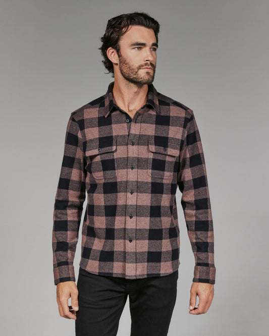 7 Diamonds Generation Plaid Shirt (Espresso)