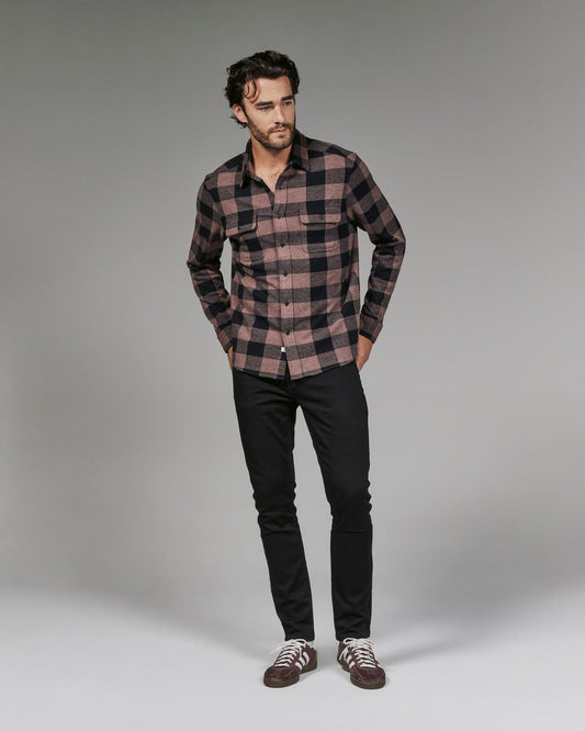 7 Diamonds Generation Plaid Shirt (Espresso)