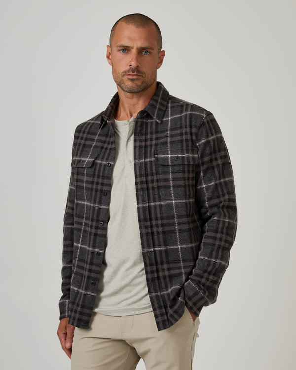 7 Diamonds Men's Generation 4 Way Stretch Plaid Shirt