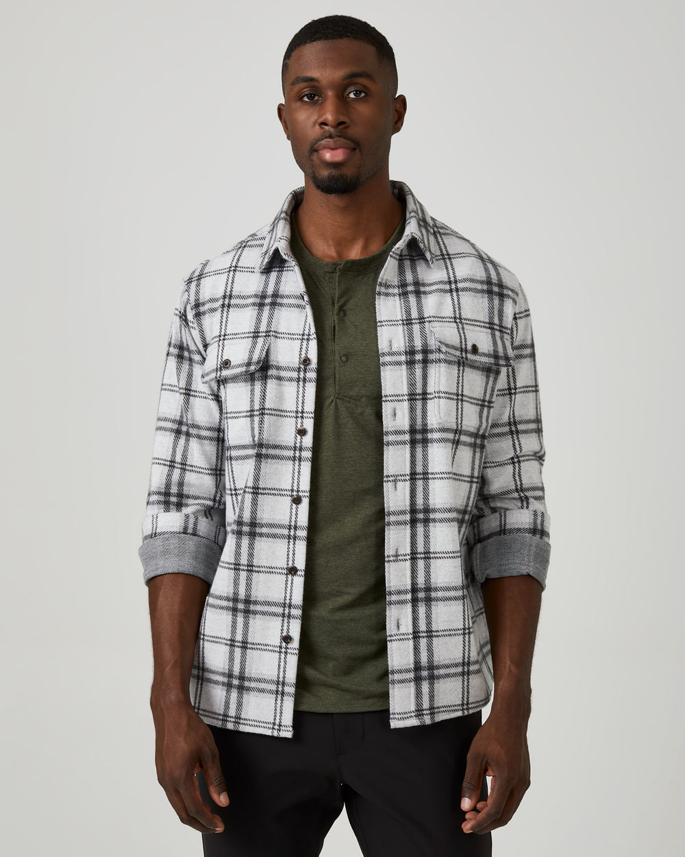 7 Diamonds Men's Generation 4 Way Stretch Plaid Shirt