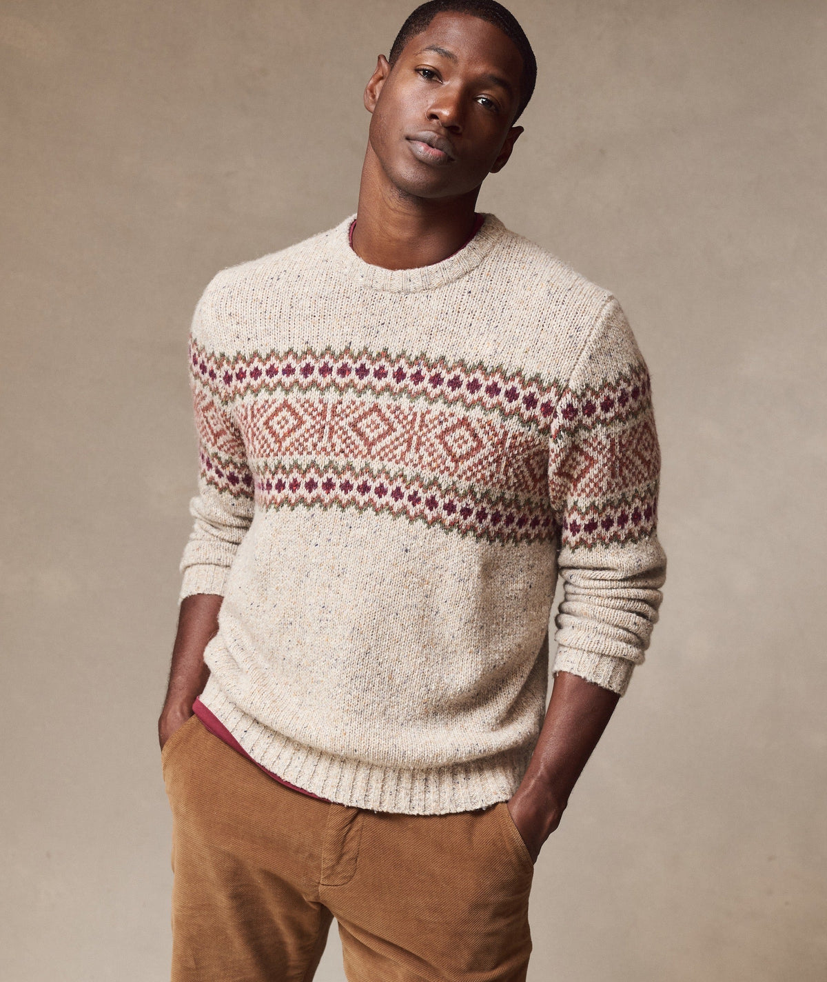 Marine Layer Men's Donegal Fair Isle Sweater