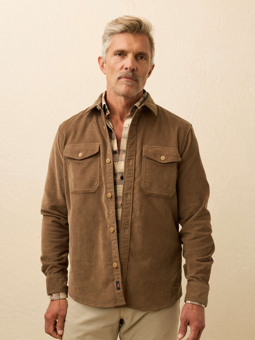 Faherty Men's Stretch Terry Corduroy Workshirt