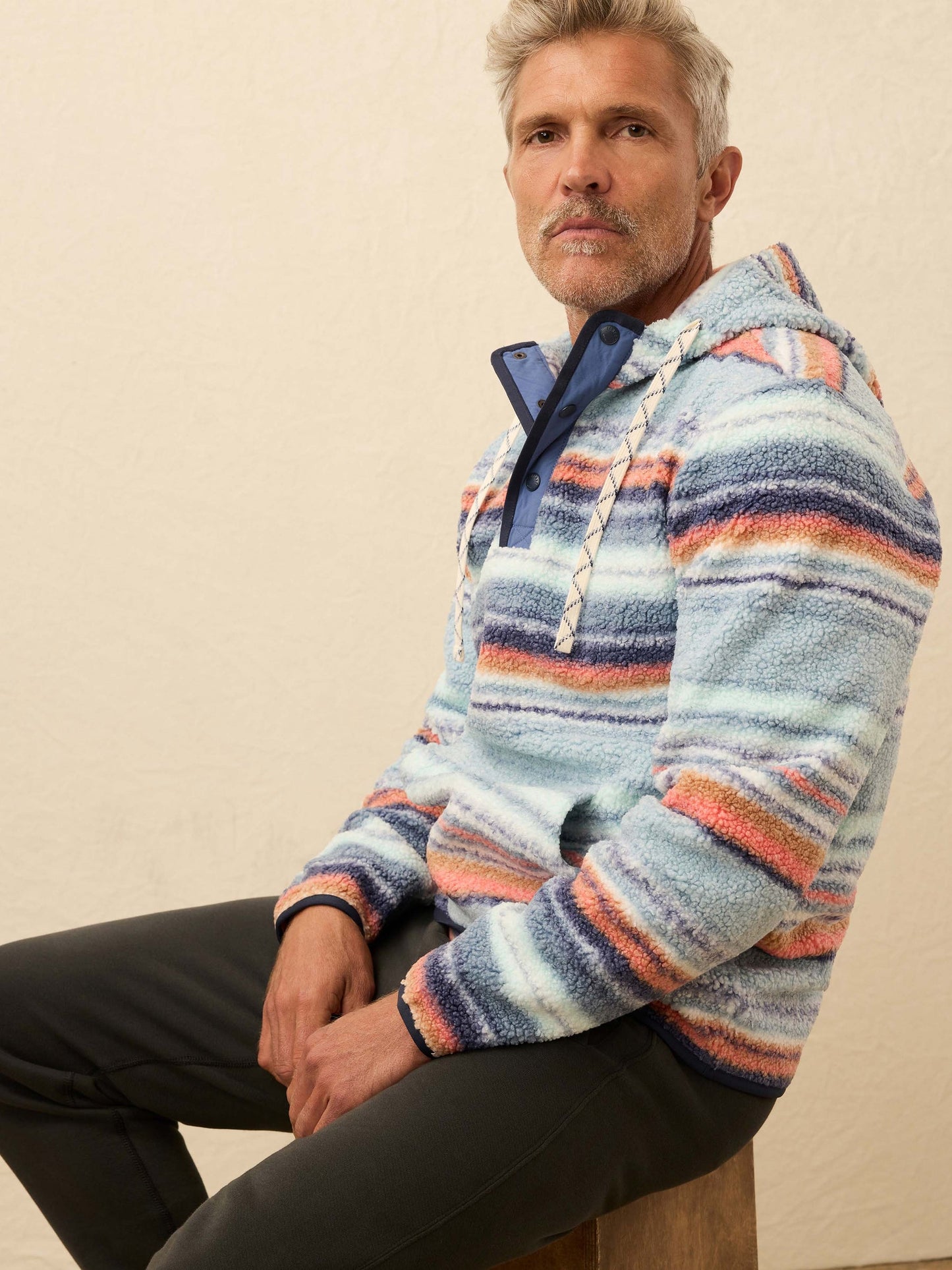 Faherty Men's High Pile Fleece Hoodie