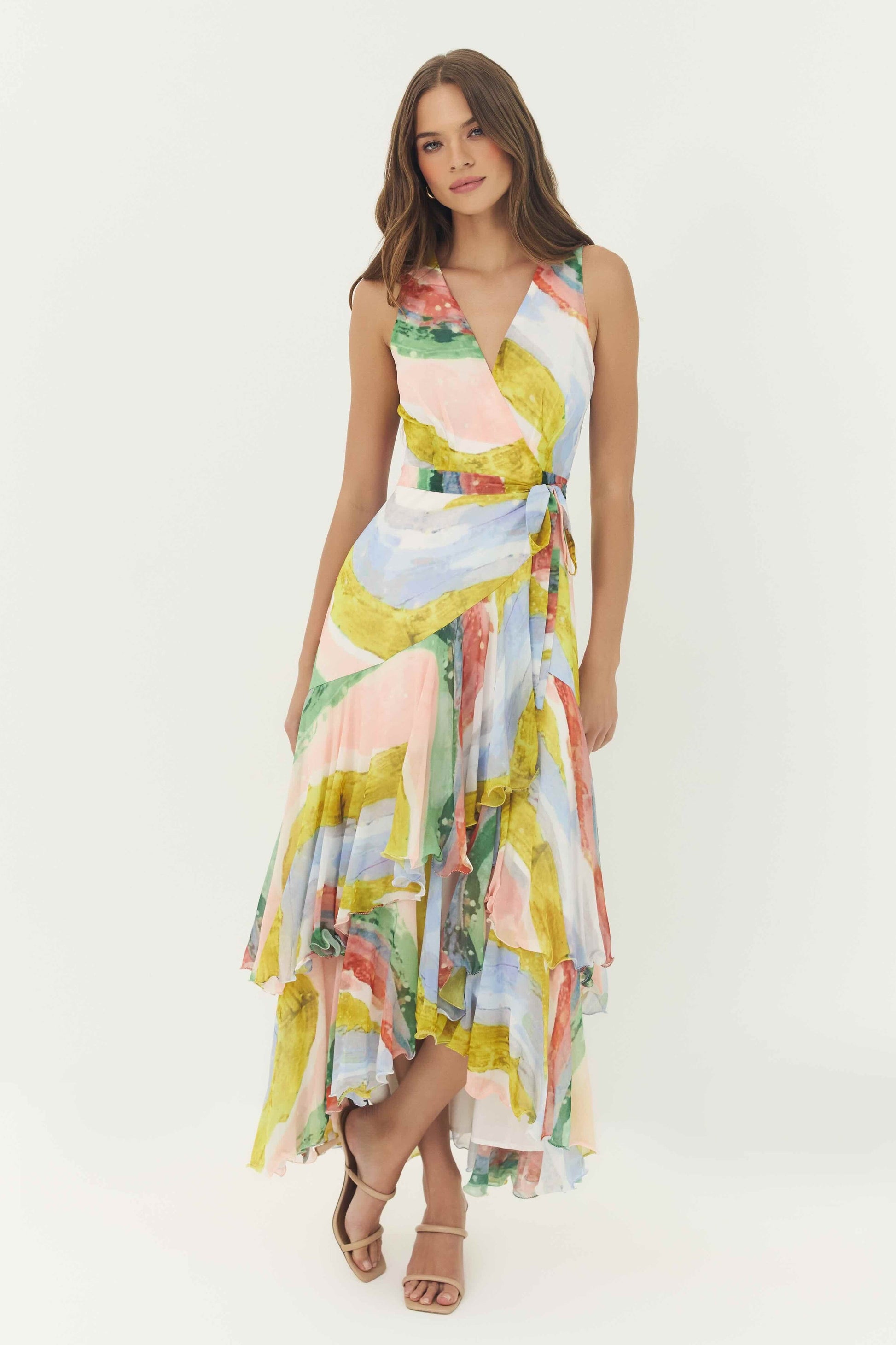 Hutch Trinity Dress Multi Cascade Brushstrokes / Medium