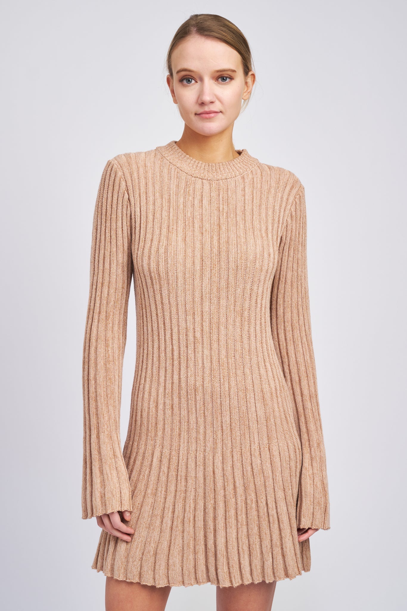 en Saison Women's Fitted Glitter Knit Mini Dress Rose Gold / Medium en Saison Women's Fitted Glitter Knit Mini Dress Rose Gold / Medium