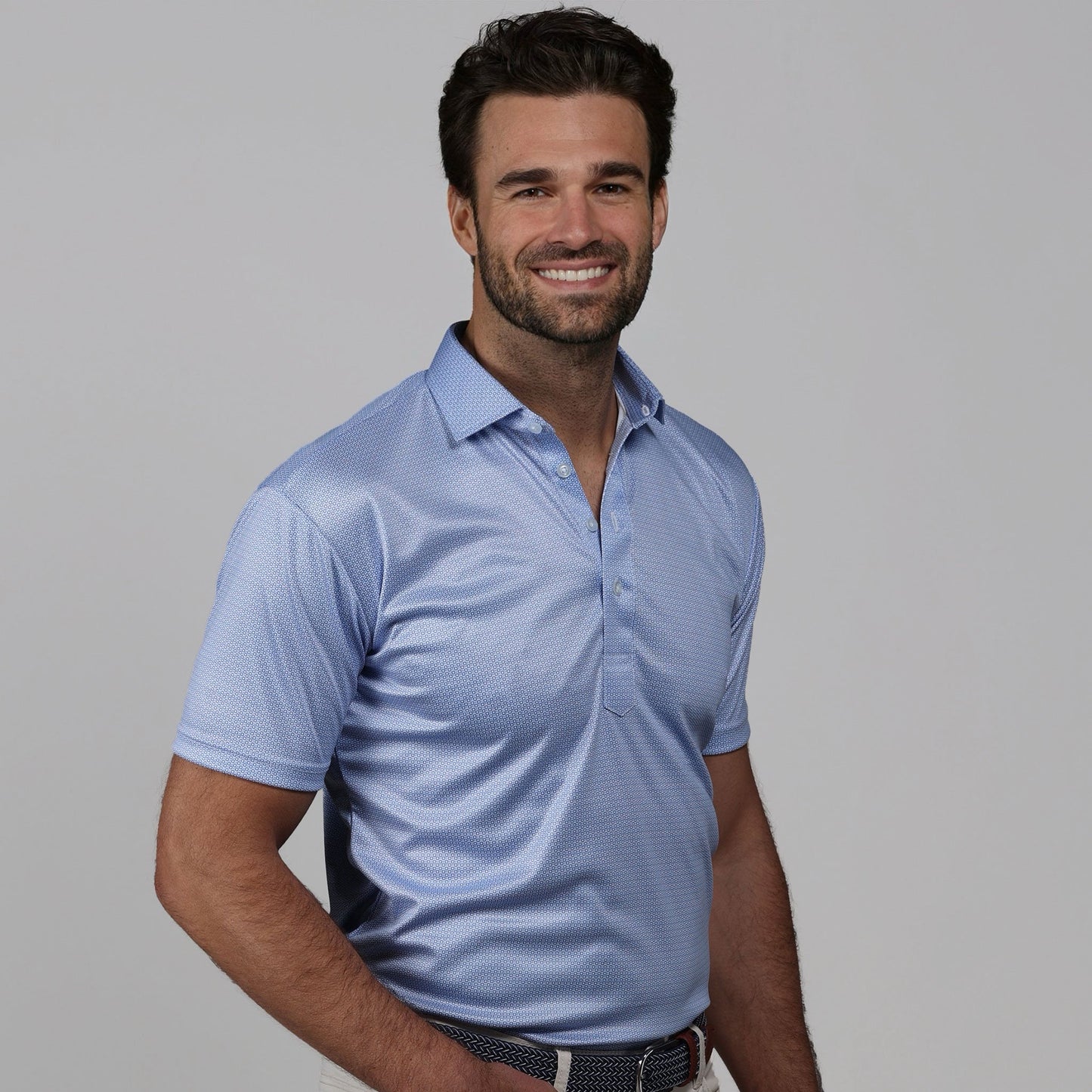 Collars & Co Semi-Spread Collar Polo - Pattern