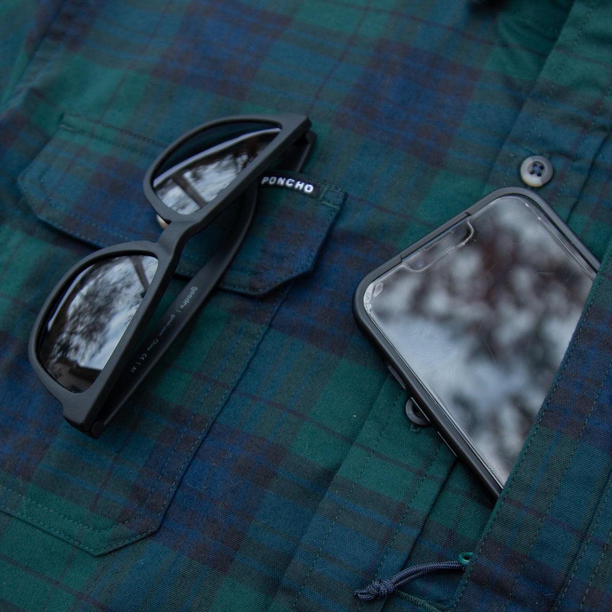 Poncho The Cascade Midweight Performance Flannel