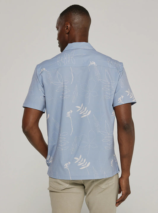 Back of Light Blue 7 Diamonds Ciro Camp Shirt