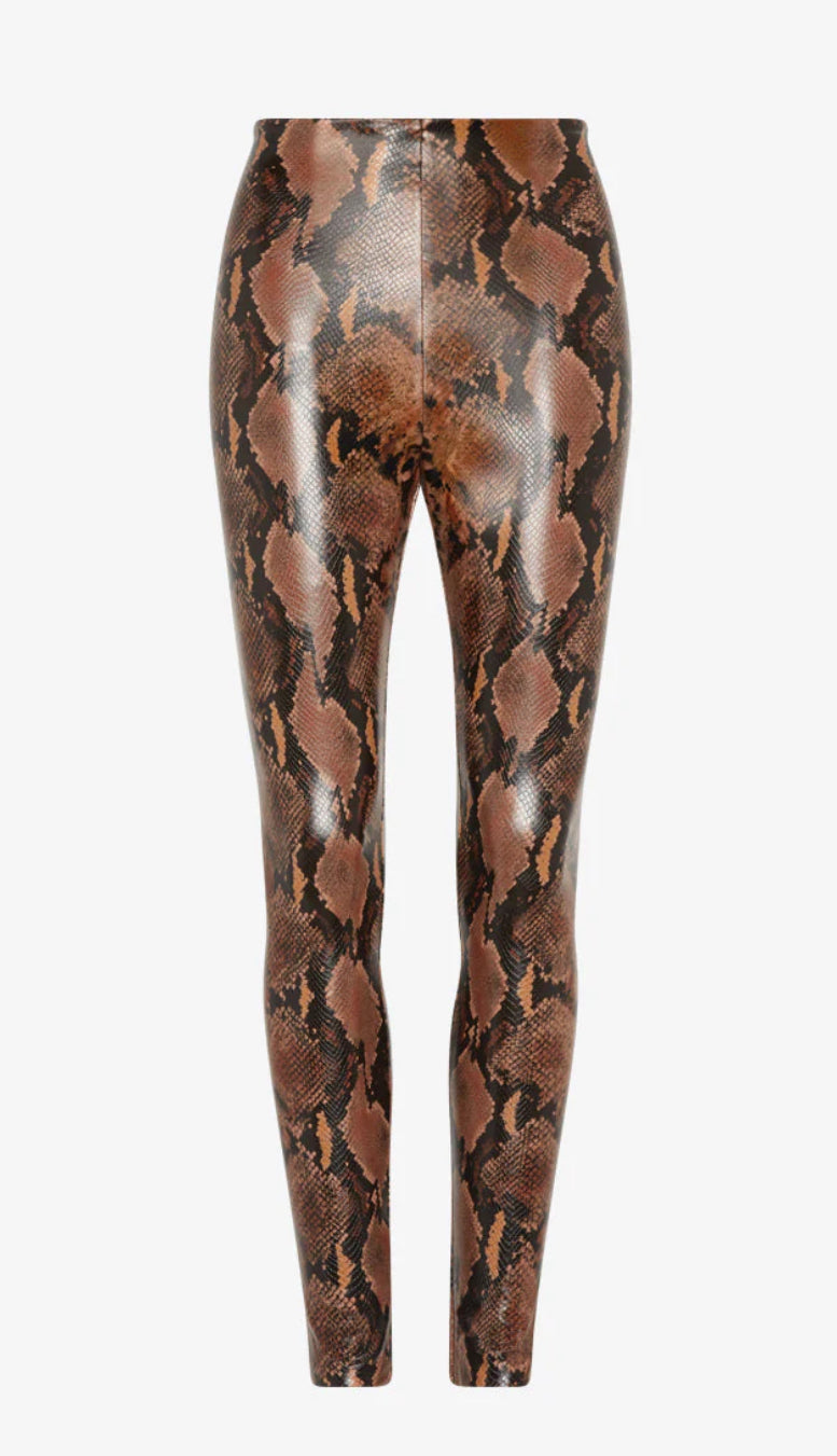 Commando Faux Leather Animal Print Legging