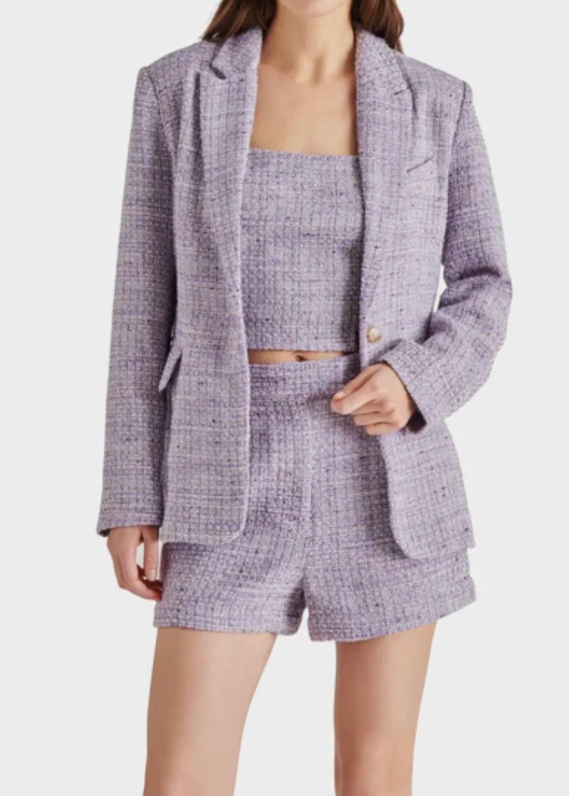 Steve Madden Women’s Harlow Blazer (Dahlia Purple)