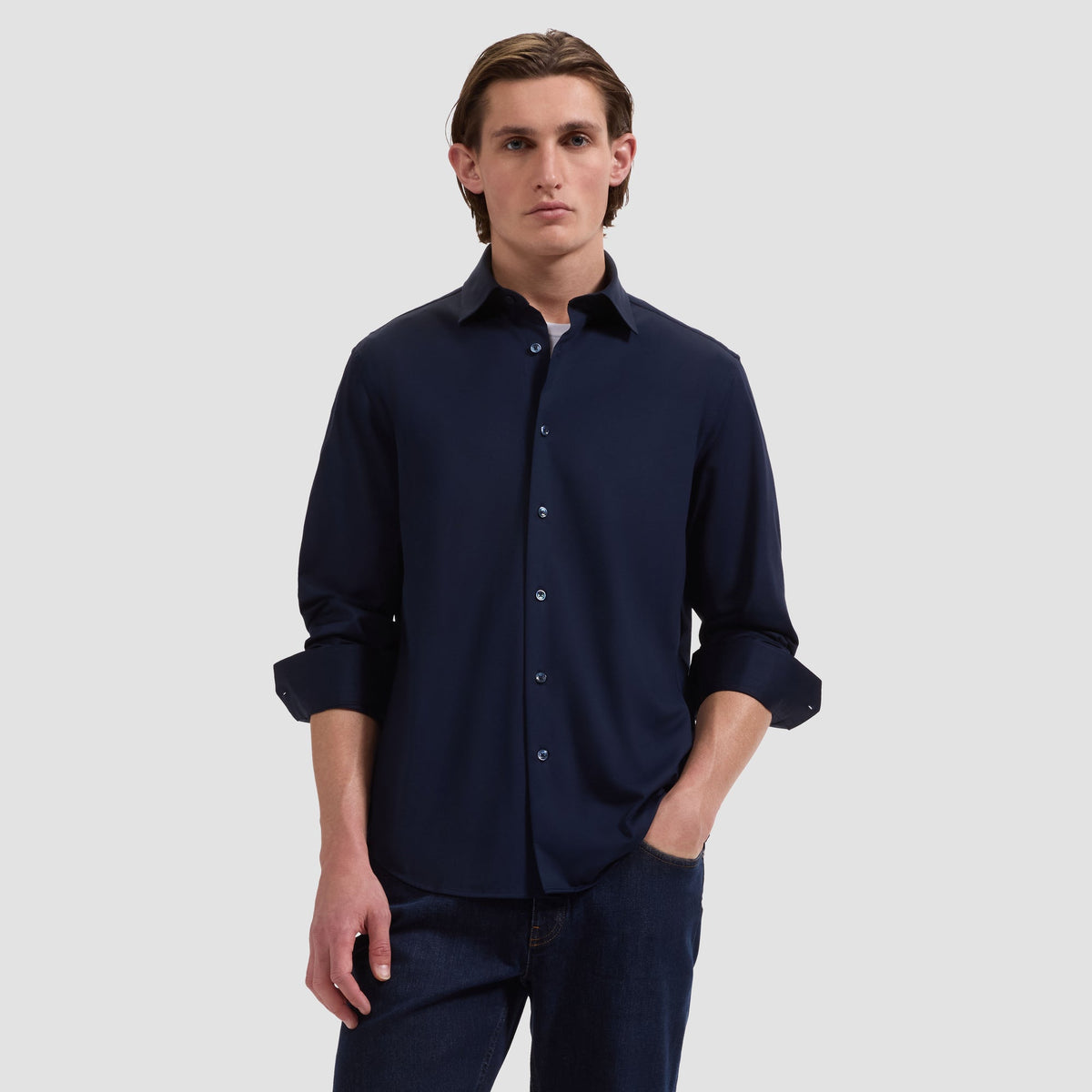 Bugatchi Devon OoohCotton Solid Dress Shirt