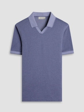 Bugatchi Men's Short Sleeve Johnny Collar Polo