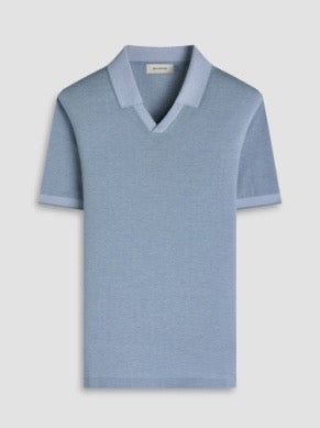 Bugatchi Men's Short Sleeve Johnny Collar Polo