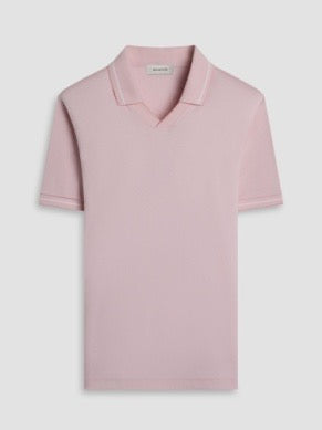 Bugatchi Men's Short Sleeve V-Neck Johnny Collar