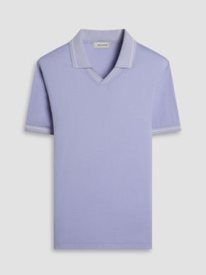Bugatchi Men's Short Sleeve V-Neck Johnny Collar