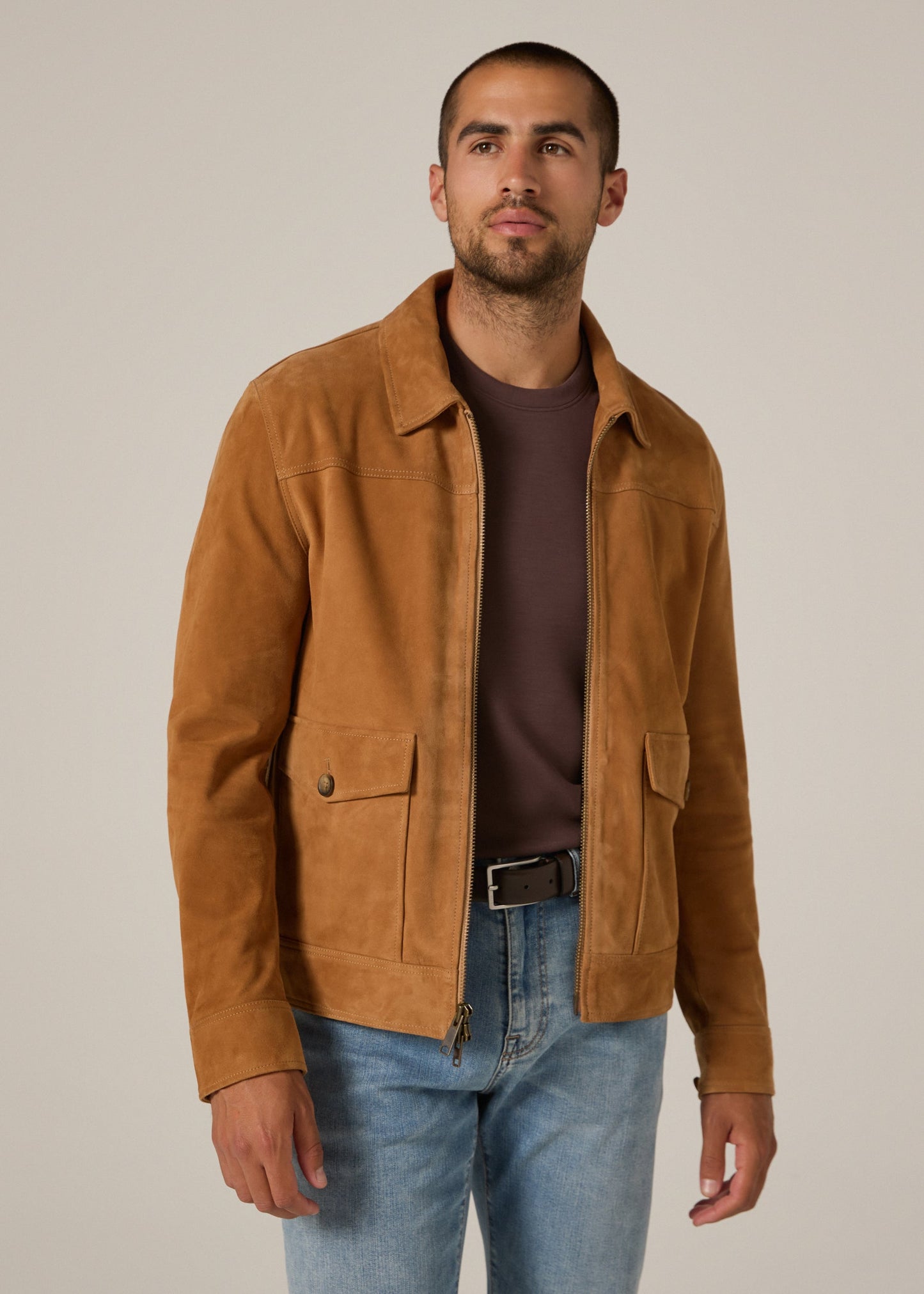 7 Diamonds Men's Flight Leather Jacket