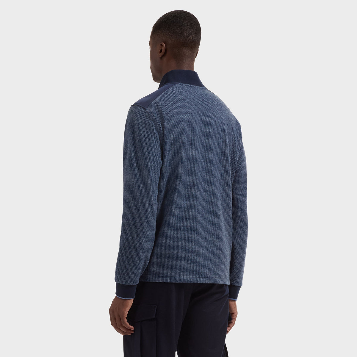 Bugatchi Houndstooth Quarter-Zip Pullover
