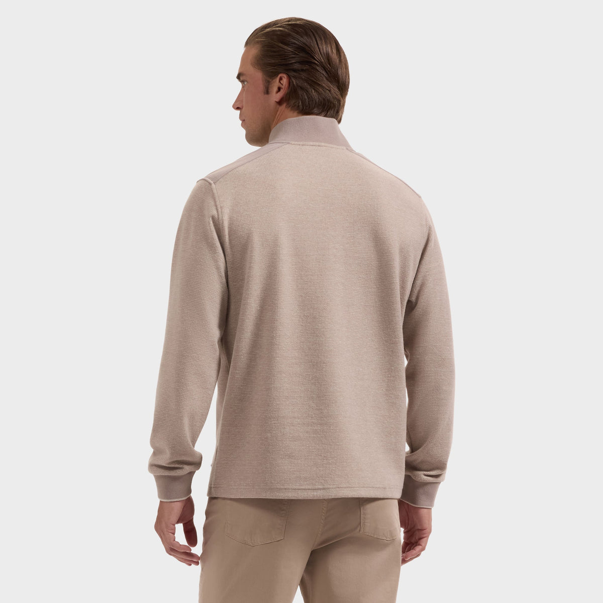 Bugatchi Houndstooth Quarter-Zip Pullover