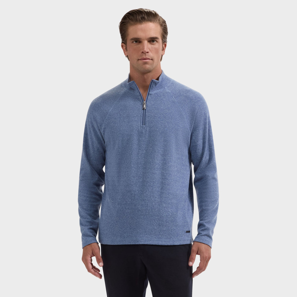 Bugatchi Long Sleeve Quarter-Zip Knit