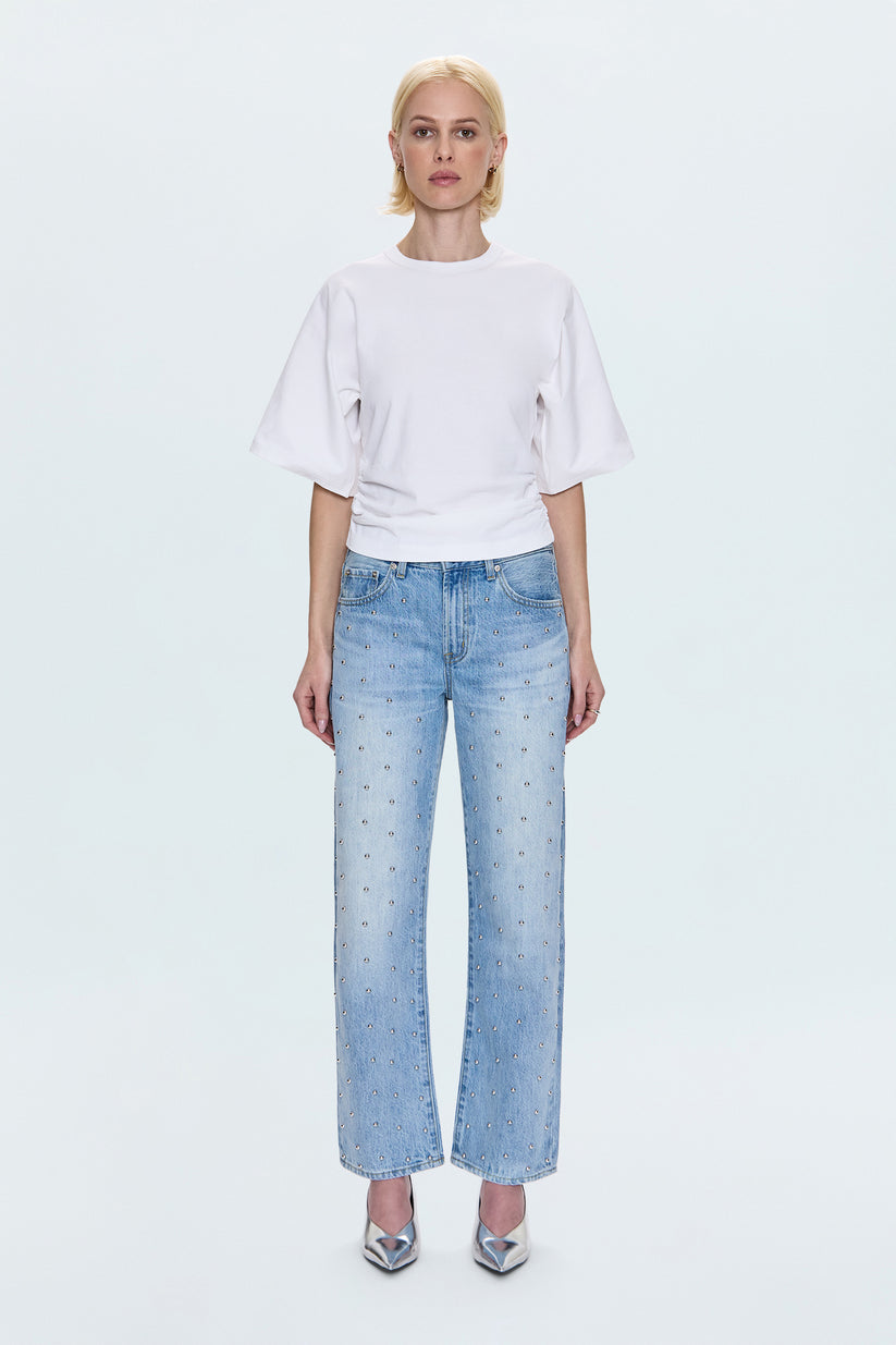 Pistola Lexi High Rise Bowed Straight Jean