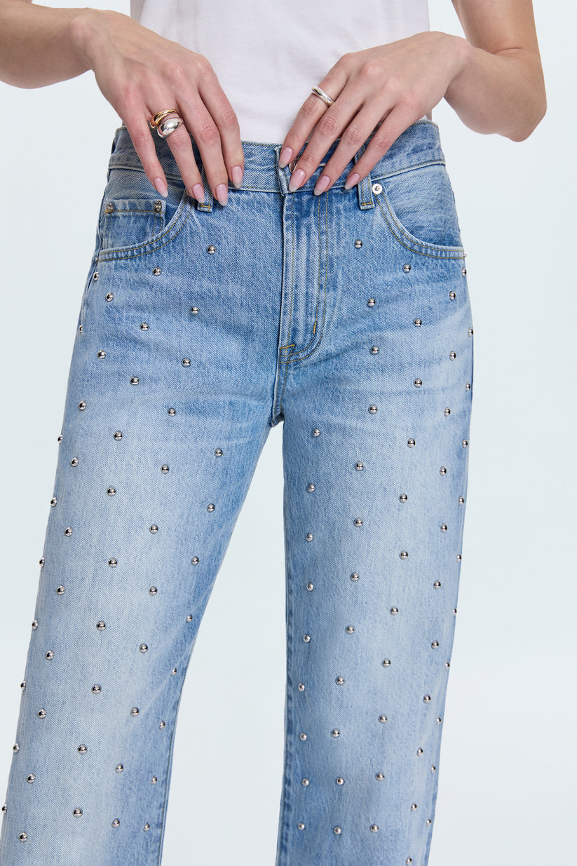 Pistola Lexi High Rise Bowed Straight Jean