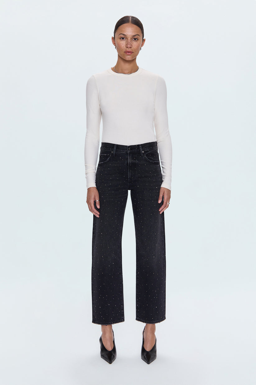 Pistola Lexi High Rise Bowed Straight Jean
