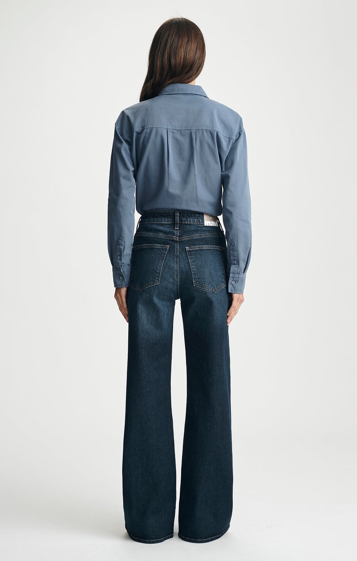 Mavi Women's Florida Mid-Rise Wide Leg Jeans