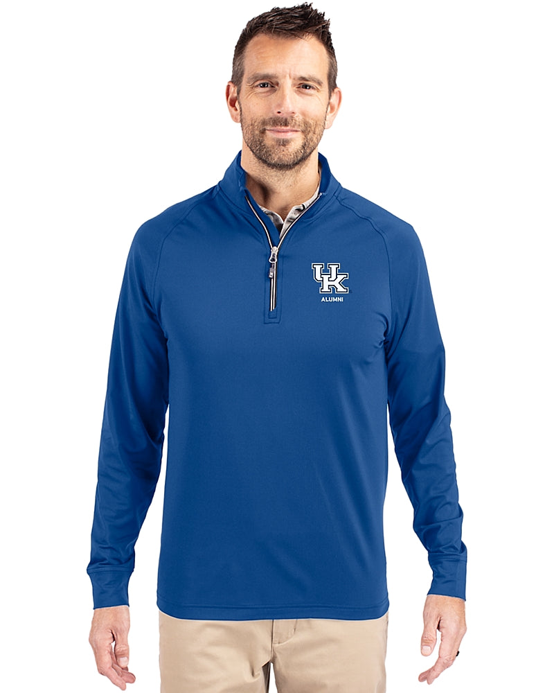 Cutter & Buck Kentucky Wildcats Adapt Eco Knit Stretch Recycled Mens Quarter Zip Pullover