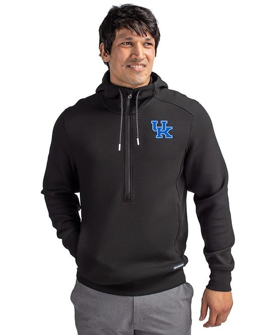 Cutter & Buck Kentucky Wildcats Road Epic Versatility Half Zip Mens Hooded Pullover