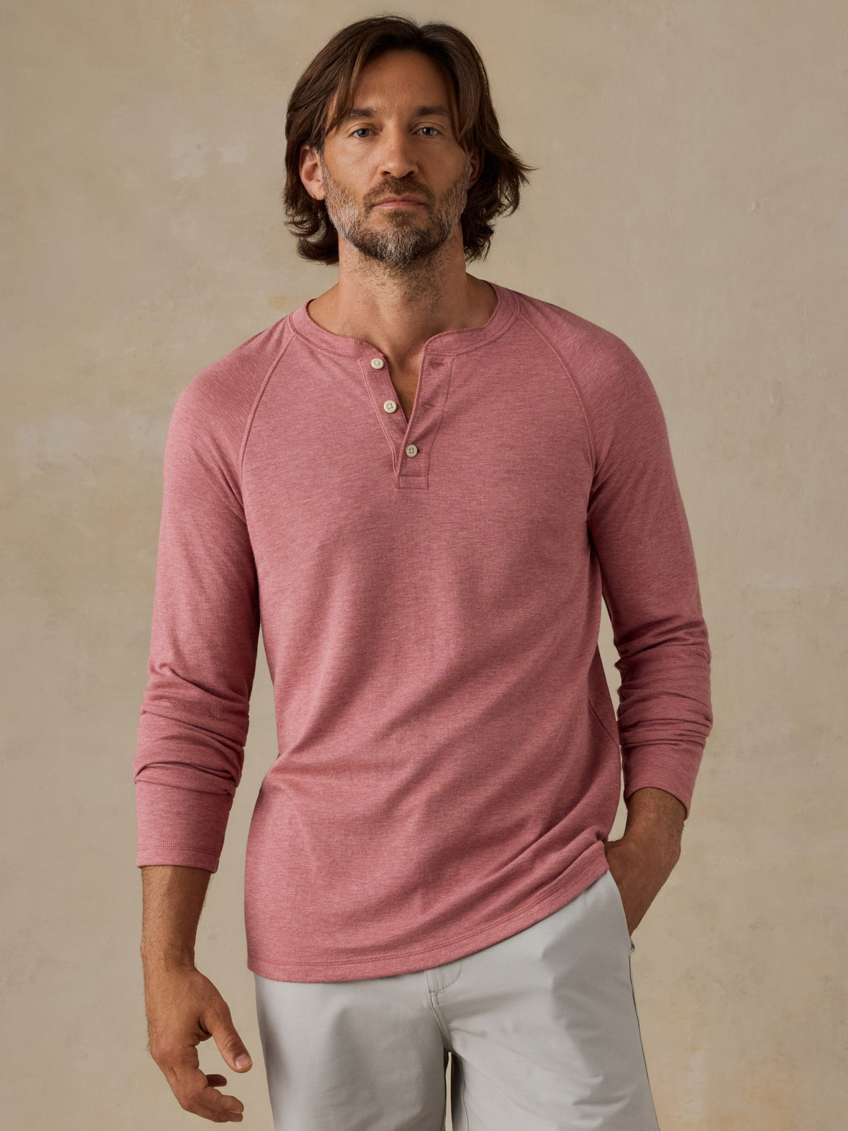 Faherty Men's Long Sleeve Cloud Henley