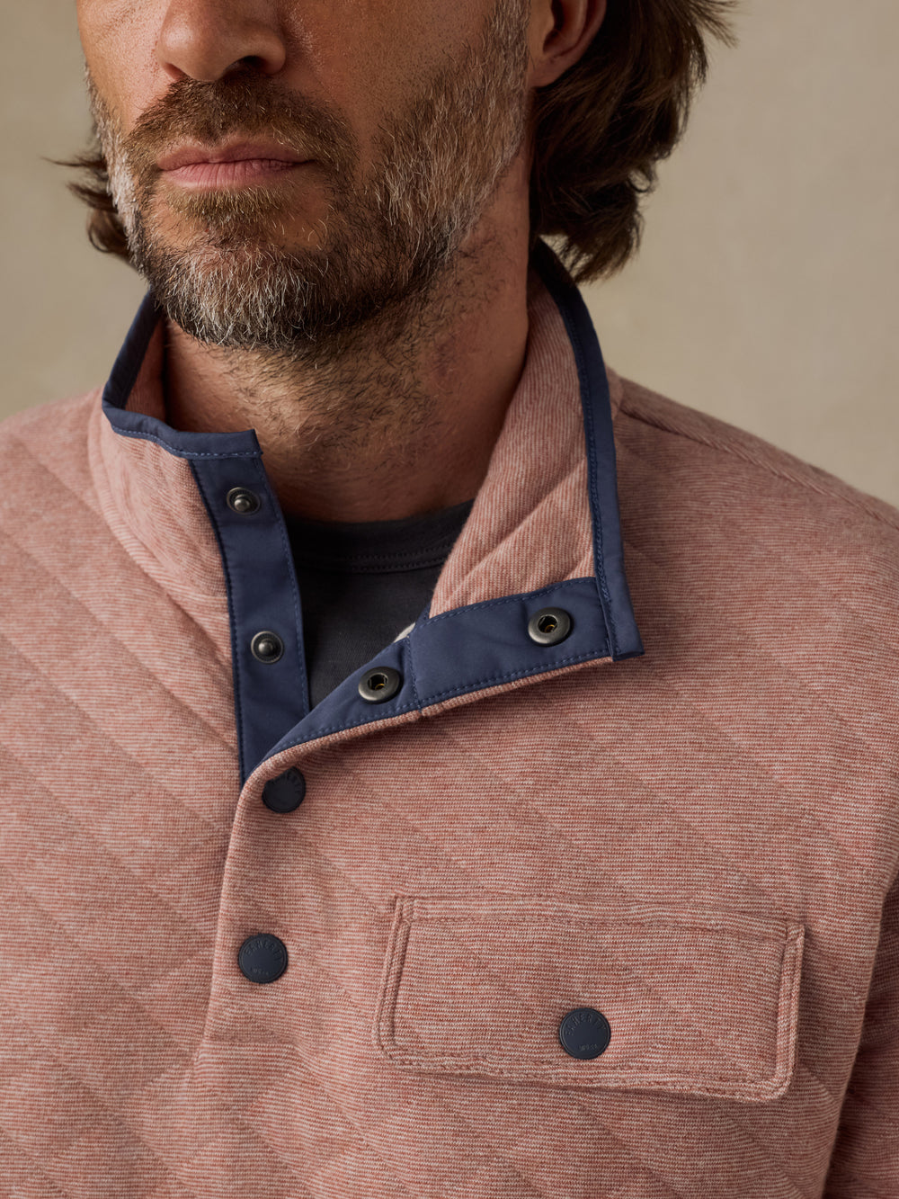 Faherty Men's Epic Quilted Fleece Pullover