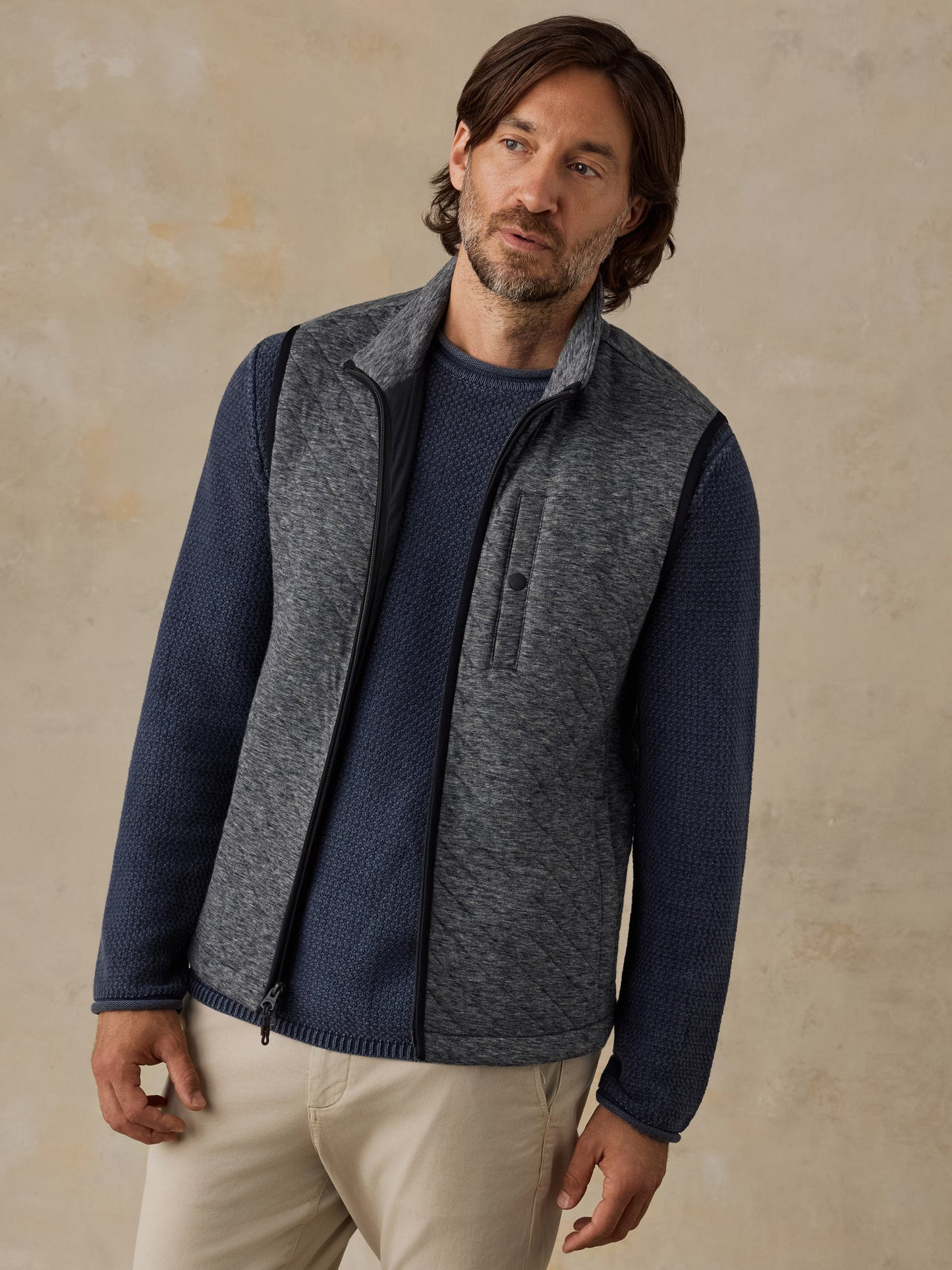 Faherty Men's Epic Quilted Fleece Vest