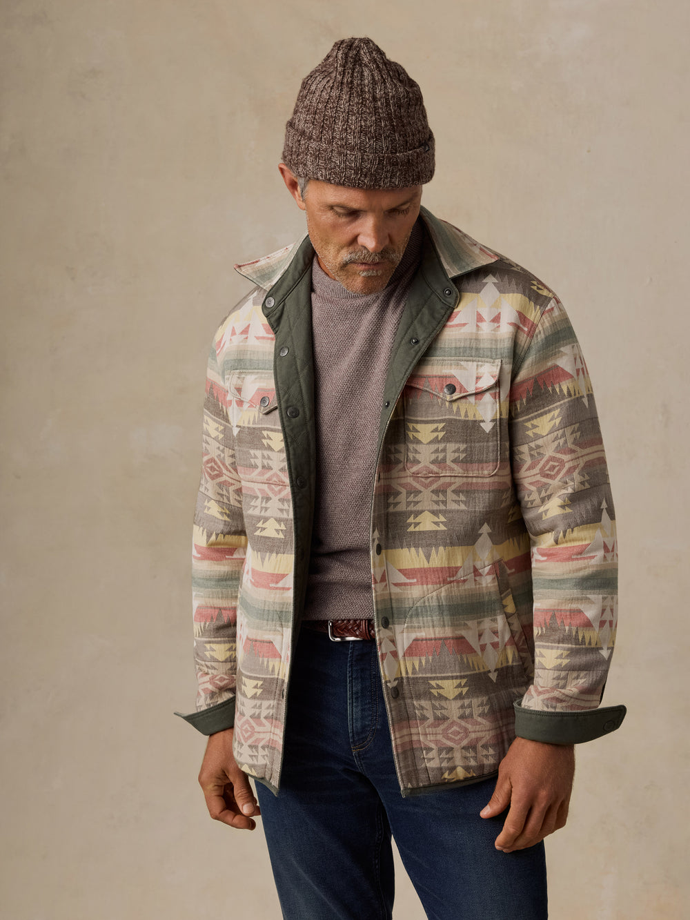 Faherty Men's Thunder Voice Eagle Reversible Bondi Jacket