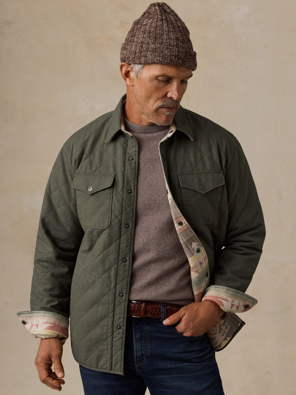 Faherty Men's Thunder Voice Eagle Reversible Bondi Jacket