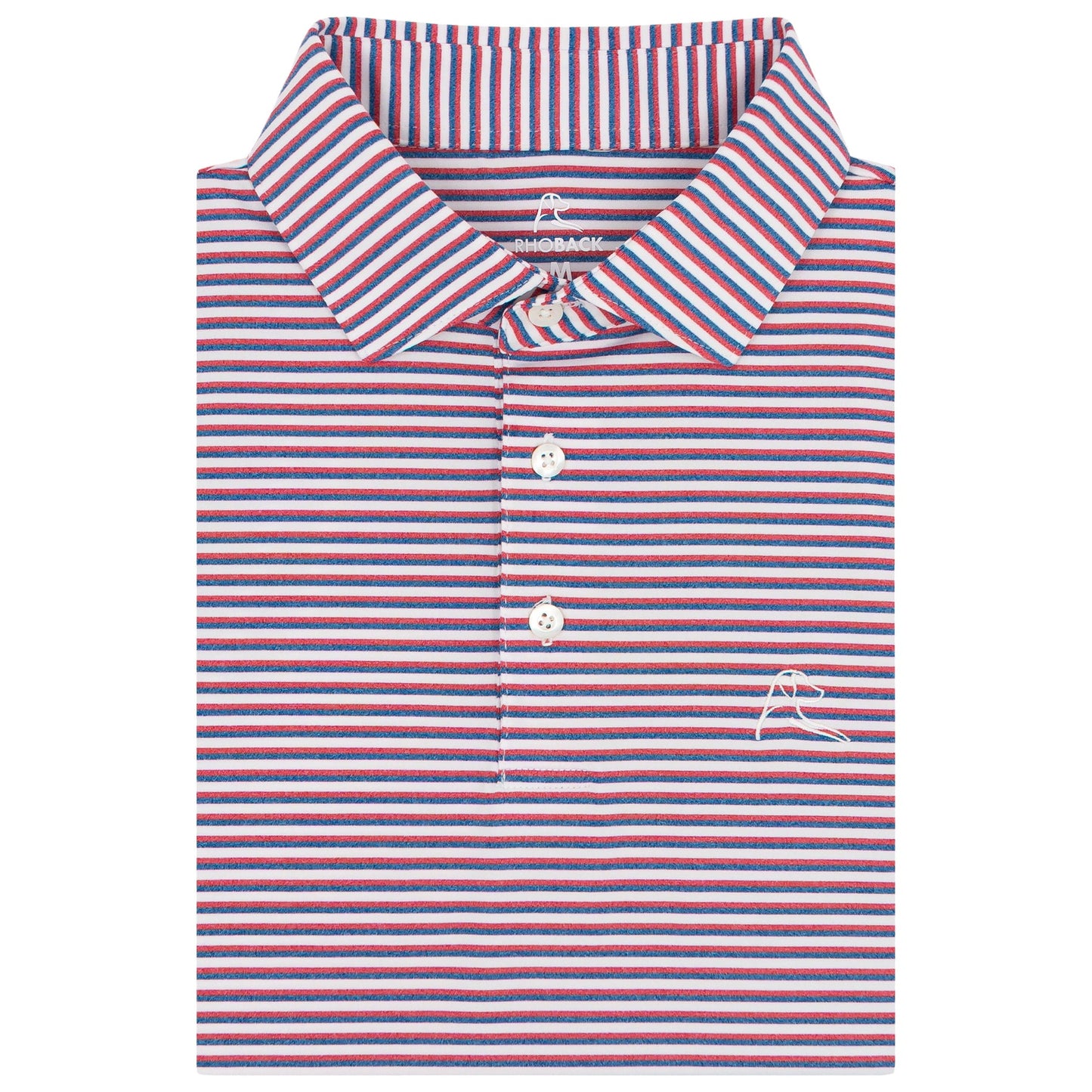 Rhoback The Spacious Skies Heather Stripe Polo