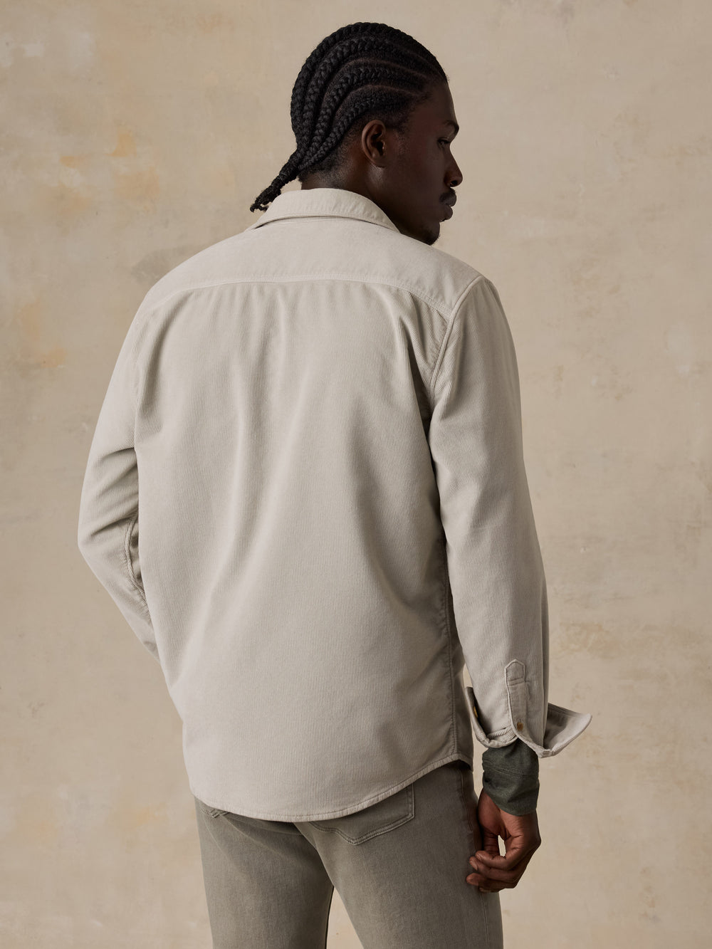 Faherty Men's STretch Terry Corduroy Workshirt
